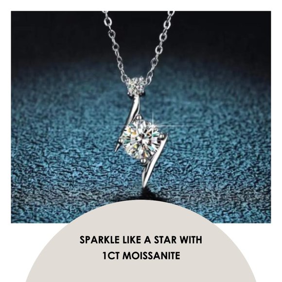 Moissanite Jewelry - 1ct Moissanite Diamond Necklace NWT